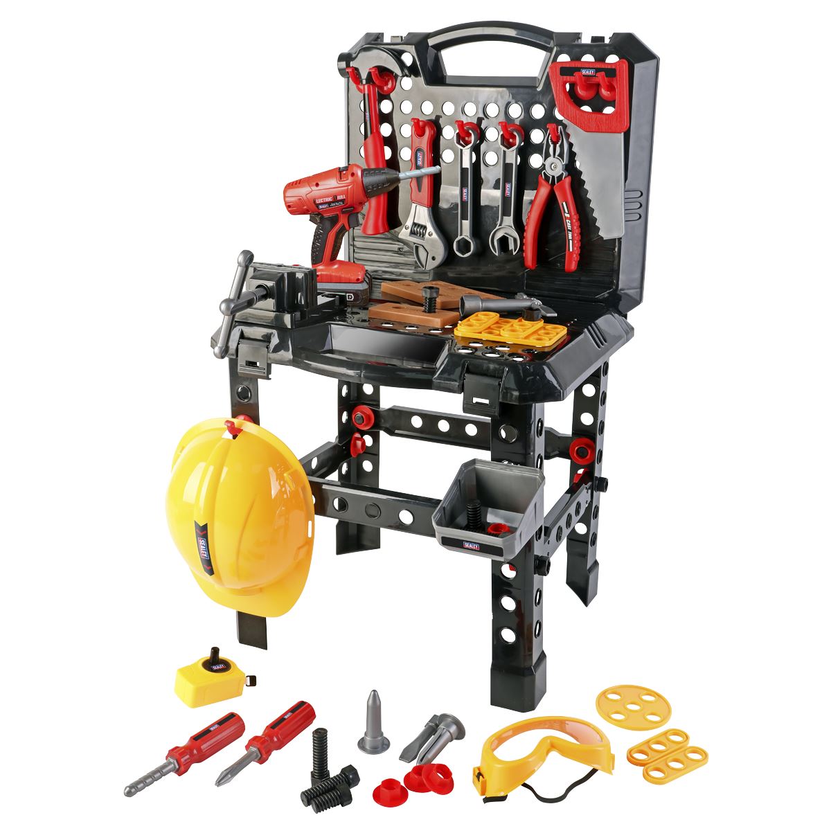 Sealey Junior Toy Tool Kit With Workbench 90pc Suitable for children 3+ JTK2
