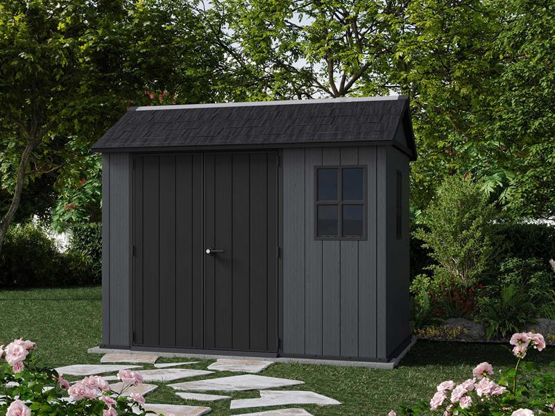 Keter Newton Shed Brown 7.5 x 9ft Capacity 395.5243 cu ft Entry 140cm KET250087