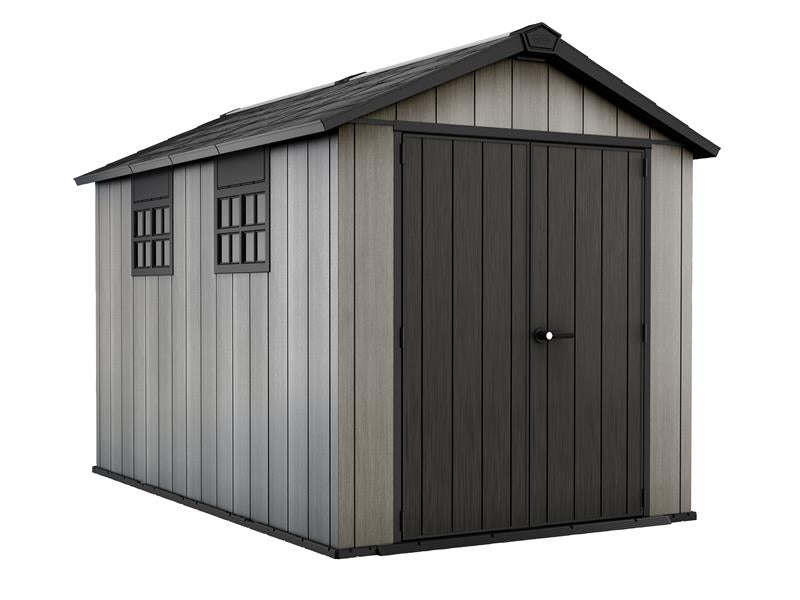 Keter Oakland Shed Grey 7.5 x 11ft Entry 138.8cm 7-10 Days Delivery KET250178