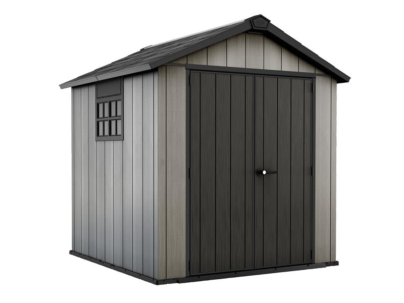 Keter Oakland Shed Grey 7.5 x 7ft Entry 138.8cm 7-10 Days Delivery KET255641