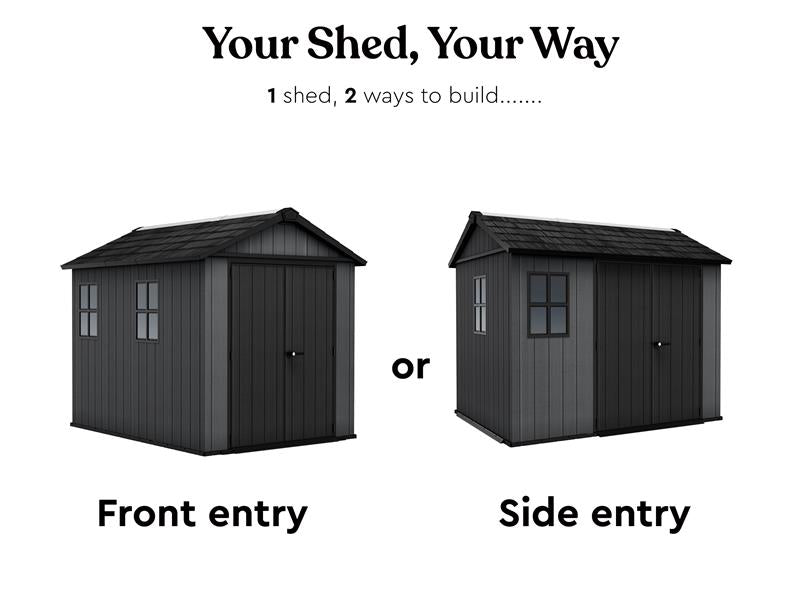 Keter Newton Plus Shed 9.5 x 7ft Colour Grey Direct Delivery KET259689