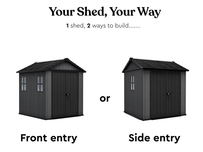 Keter Newton Plus Shed 7 x 7.5ft Colour Grey Direct Delivery KET260264