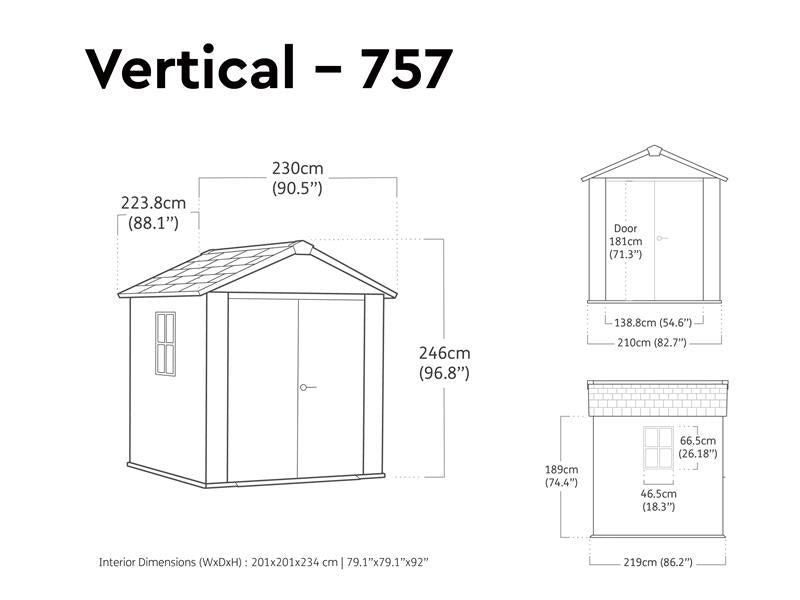 Keter Newton Plus Shed 7 x 7.5ft Colour Grey Direct Delivery KET260264