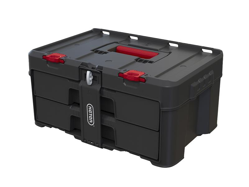 Keter Roc Stack N Roll 2-Drawer Unit Full Drawer Opening KETSNR2DU