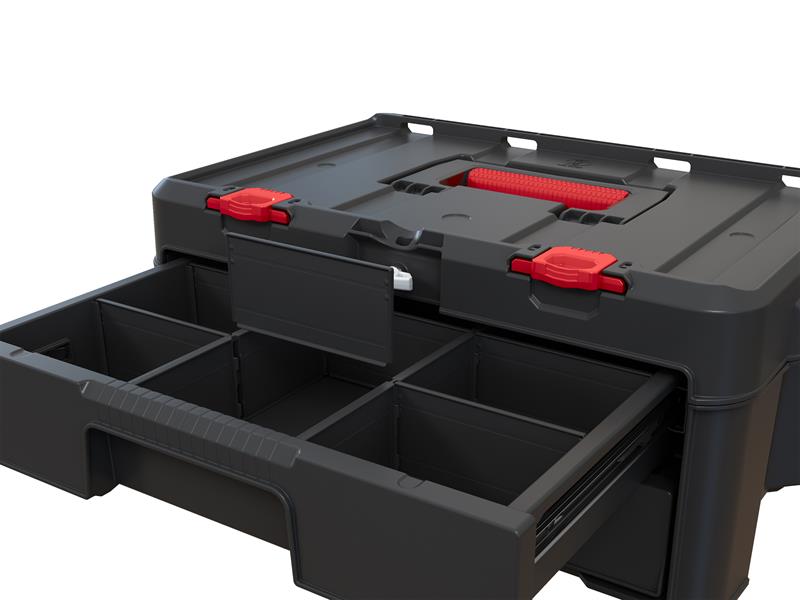 Keter Roc Stack N Roll 2-Drawer Unit Full Drawer Opening KETSNR2DU