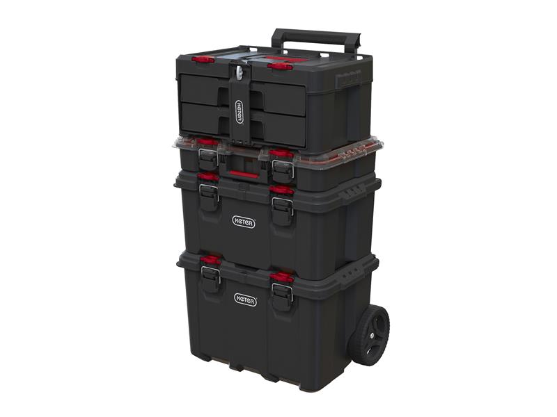 Keter Roc Stack N Roll 2-Drawer Unit Full Drawer Opening KETSNR2DU