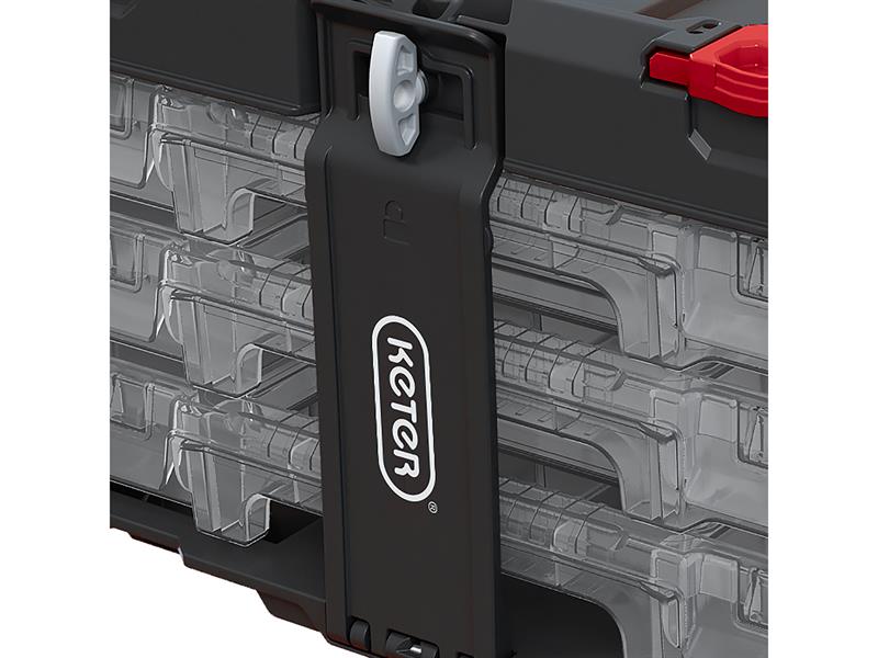 Keter Roc Stack N Roll 3 Set Organiser See Through Containers KETSNR3ORG