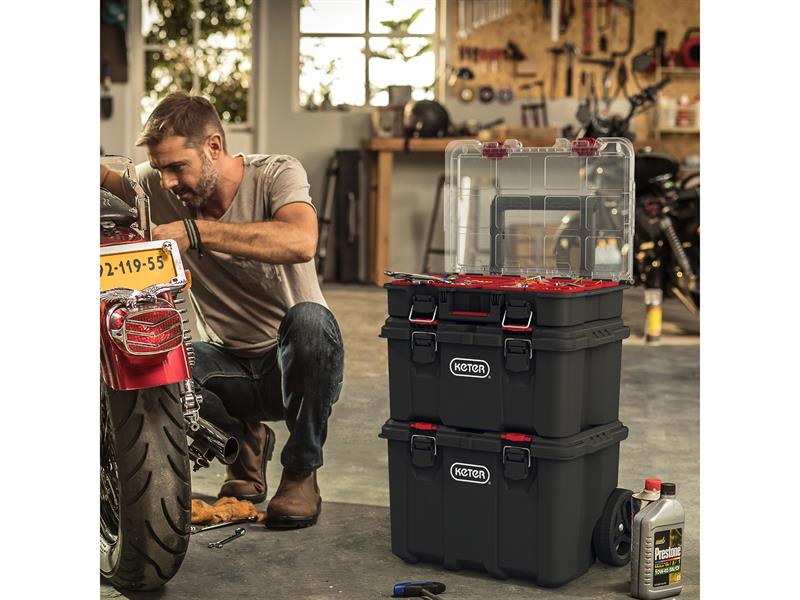 Keter Roc Stack N Roll Modular 3 Part System Heavy Duty KETSNRMOD