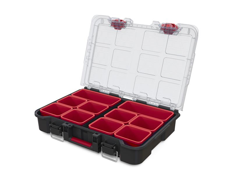 Keter Roc Stack N Roll Organiser Removeable Storage Bins KETSNRORG