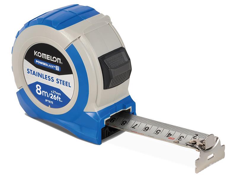 Komelon Stainless Steel PowerBlade™ Pocket Tape 8m/26ft (Width 27mm) KOMIPT87E