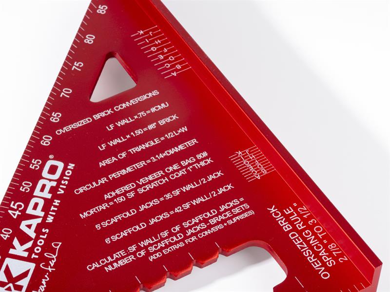 Kapro Mason Square 9in with 3 Masonry Specific Scales Anodized Profile KPO4479