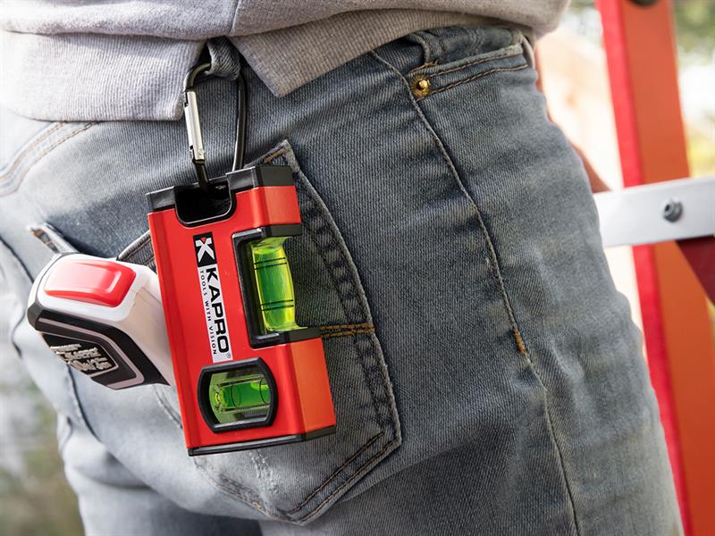 Kapro 771 TWIN Mini Level with Carabiner 10cm Magnetic Base KPOK771M