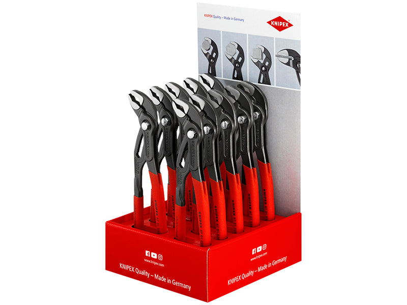 Knipex Cobra Water Pump Pliers Counter Display of 10 x KPX8701250 KPX001801V11