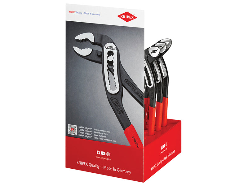 Knipex Alligator Waterpump Pliers 250mm PVC Grip Counter Display 10 x KPX8801250