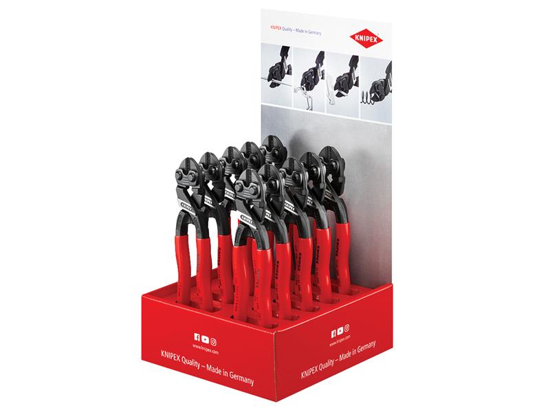 Knipex Bolt Cutters Counter Display CoBolt 10 Pieces 200mm Long 00 18 01 V16