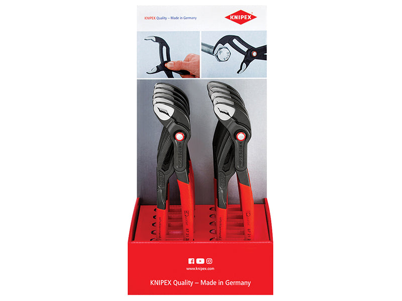 Knipex Cobra Quickset Waterpump Pliers Counter Display 10 x KPX001801V25