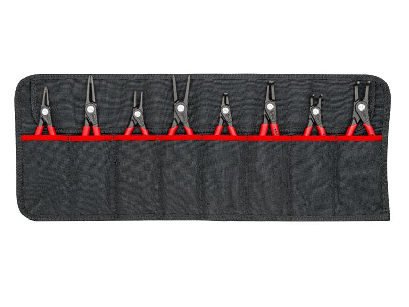 Knipex Circlip Plier Set 8 Piece Internal External Sizes Tool Roll KPX001958V02