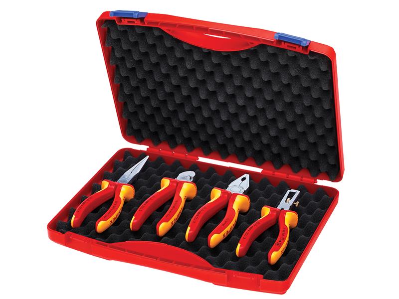 Knipex VDE Pliers Set in Case, 4 Piece KPX002015