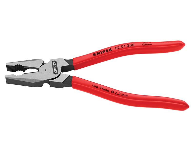 Knipex High Leverage Combination Pliers PVC Grip 200mm (8in) KPX0201200