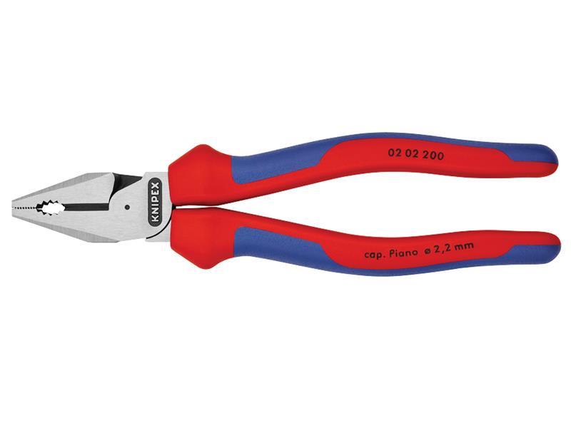 Knipex High Leverage Combination Pliers Multi-Component Grip 200mm KPX0202200