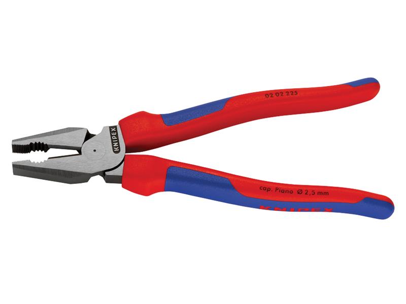 Knipex High Leverage Combination Pliers Multi-Component Grip 225mm KPX0202225