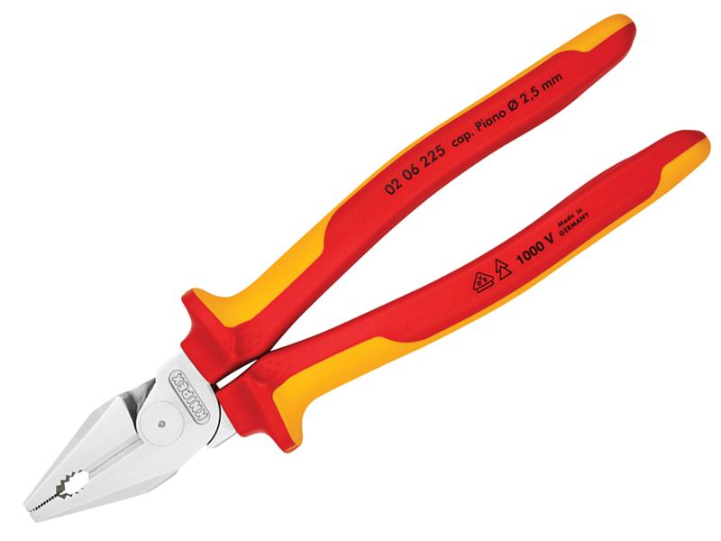 Knipex VDE High Leverage Combination Pliers 225mm KPX0206225