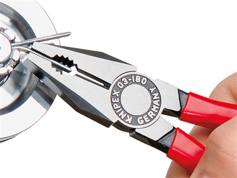 Knipex Combination Pliers PVC Grip 180mm KPX0301180