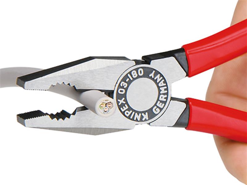 Knipex Combination Pliers PVC Grip 180mm KPX0301180