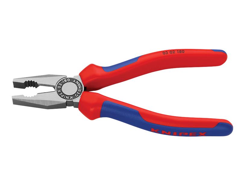 Knipex Combination Pliers Multi-Component Grip 180mm KPX0302180