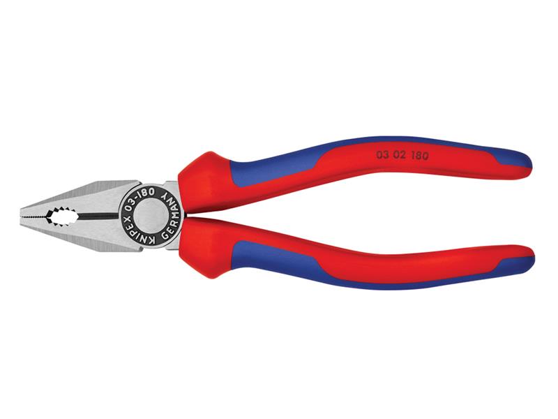 Knipex Combination Pliers Multi-Component Grip 180mm KPX0302180