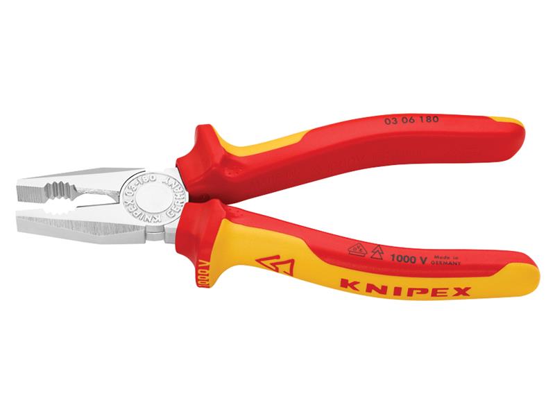 Knipex VDE Combination Pliers 180mm KPX0306180