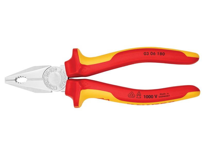 Knipex VDE Combination Pliers 180mm KPX0306180