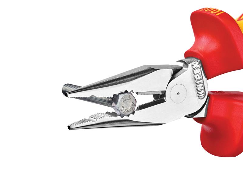 Knipex VDE High Leverage Needle Nose Pliers 145mm KPX0826145