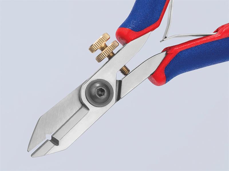 Knipex Electronic Wire Stripping Shears 130mm 0.03-1.0mm 0.01-0.75mm KPX1182130