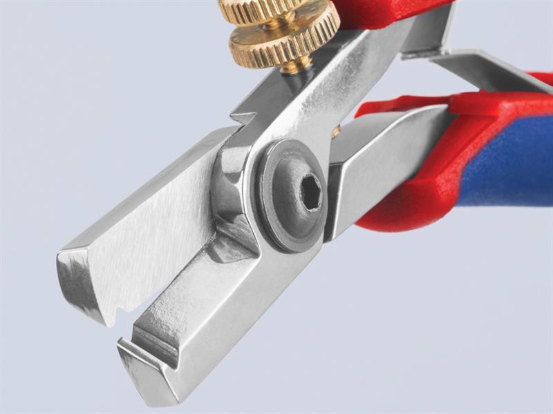 Knipex Electronic Wire Stripping Shears 130mm 0.03-1.0mm 0.01-0.75mm KPX1182130