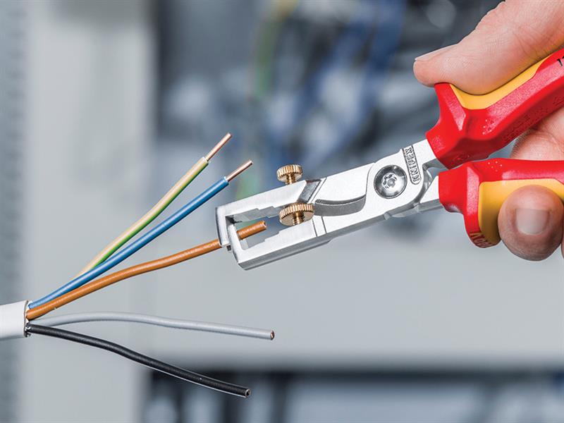 Knipex VDE StriX Insulation Stripper with Cable Shears 180mm KPX1366180