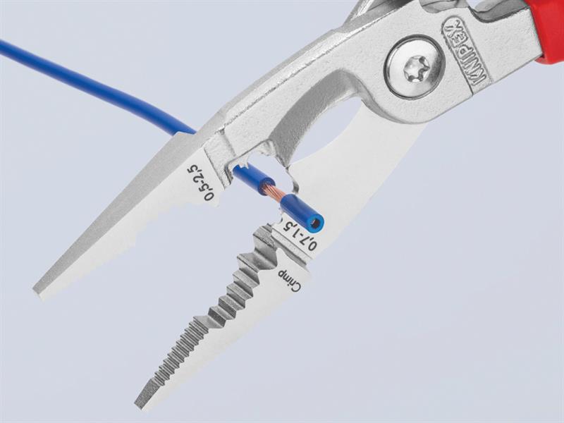 Knipex VDE Multifunctional Installation Pliers with Opening Spring 200mm KPX1396200