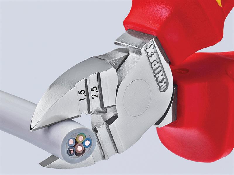 Knipex VDE Diagonal Insulation Stripper & Side Cutter 160mm KPX1426160