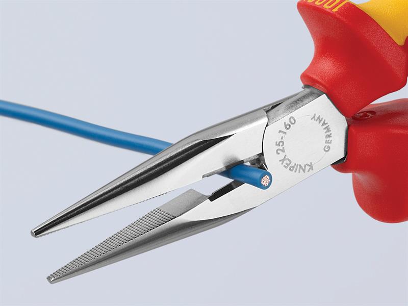Knipex VDE Snipe Nose Side Cutting Pliers (Radio) 160mm KPX2506160