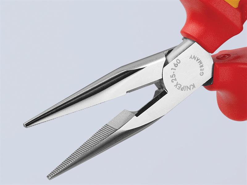 Knipex VDE Snipe Nose Side Cutting Pliers (Radio) 160mm KPX2506160