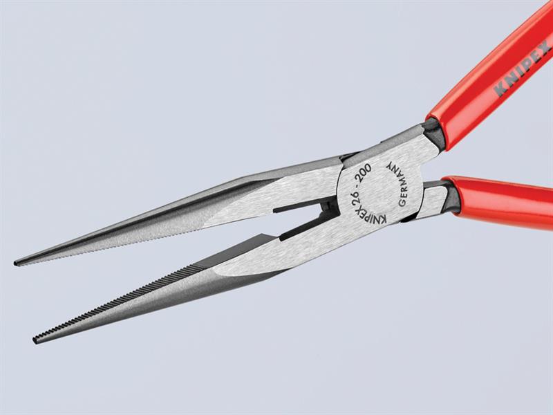 Knipex Long Snipe Nose Side Cutting Pliers PVC Grips 200mm (8in) KPX2611200
