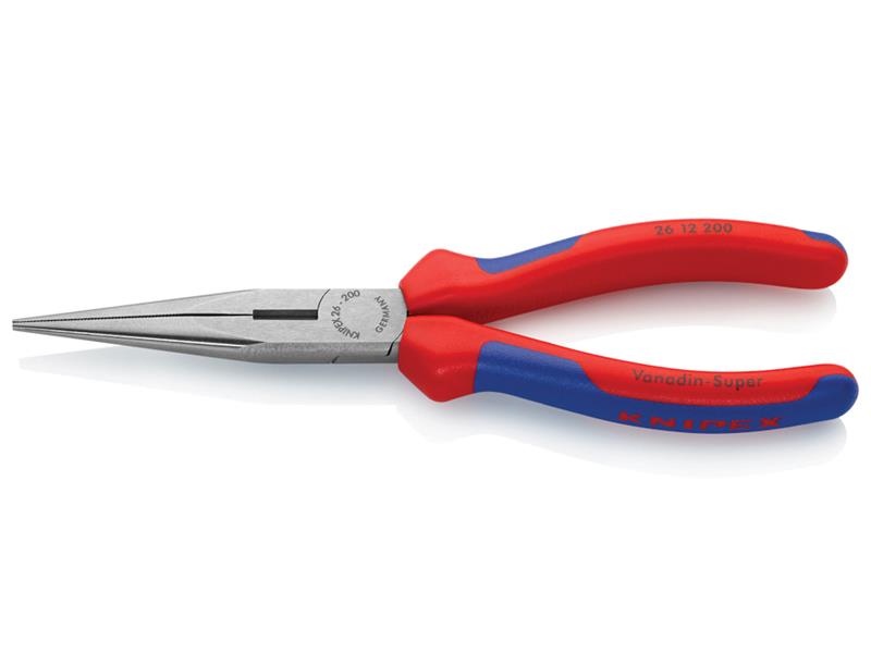 Knipex Snipe Nose Side Cutting Pliers (Stork Beak) Multi-Component Grip 200mm (8in) KPX2612200