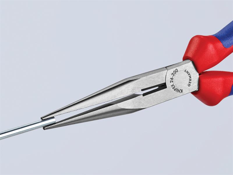 Knipex Snipe Nose Side Cutting Pliers (Stork Beak) Multi-Component Grip 200mm (8in) KPX2612200