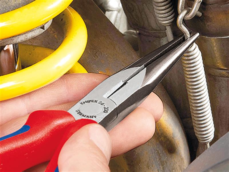 Knipex Snipe Nose Side Cutting Pliers (Stork Beak) Multi-Component Grip 200mm (8in) KPX2612200