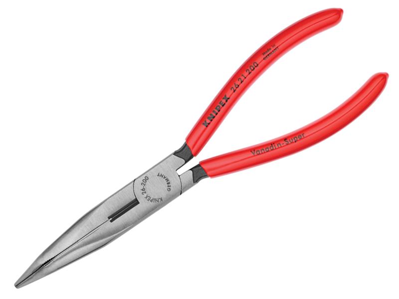 Knipex Bent Snipe Nose Side Cutting Pliers PVC Grip 200mm (8in) KPX2621200