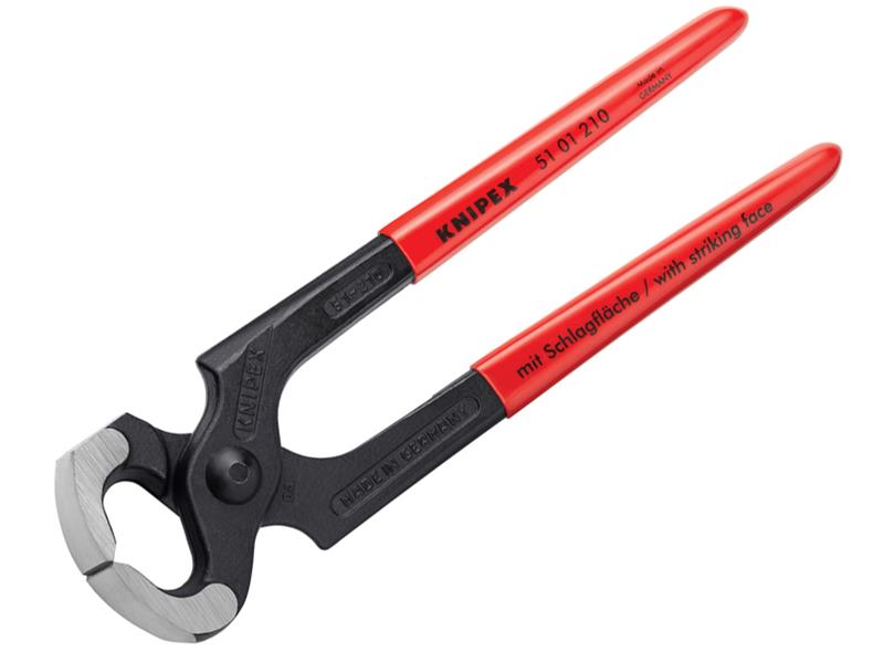Knipex Hammerhead Style Carpenter's Pincers PVC Grip 210mm (8.1/4in) KPX5101210