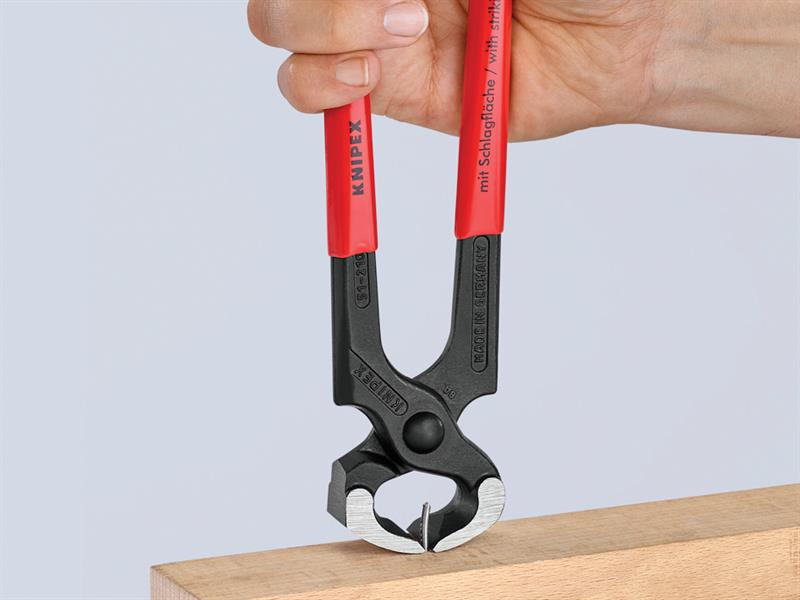 Knipex Hammerhead Style Carpenter's Pincers PVC Grip 210mm (8.1/4in) KPX5101210