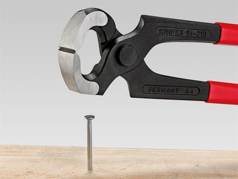 Knipex Hammerhead Style Carpenter's Pincers PVC Grip 210mm (8.1/4in) KPX5101210