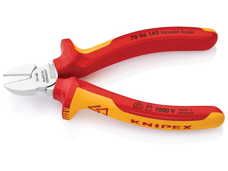 Knipex VDE Diagonal Cutter 140mm KPX7006140