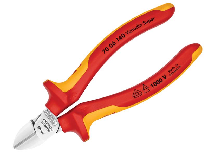 Knipex VDE Diagonal Cutter 140mm KPX7006140